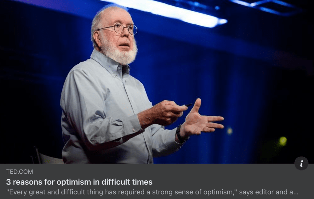 Reasons for Optimism